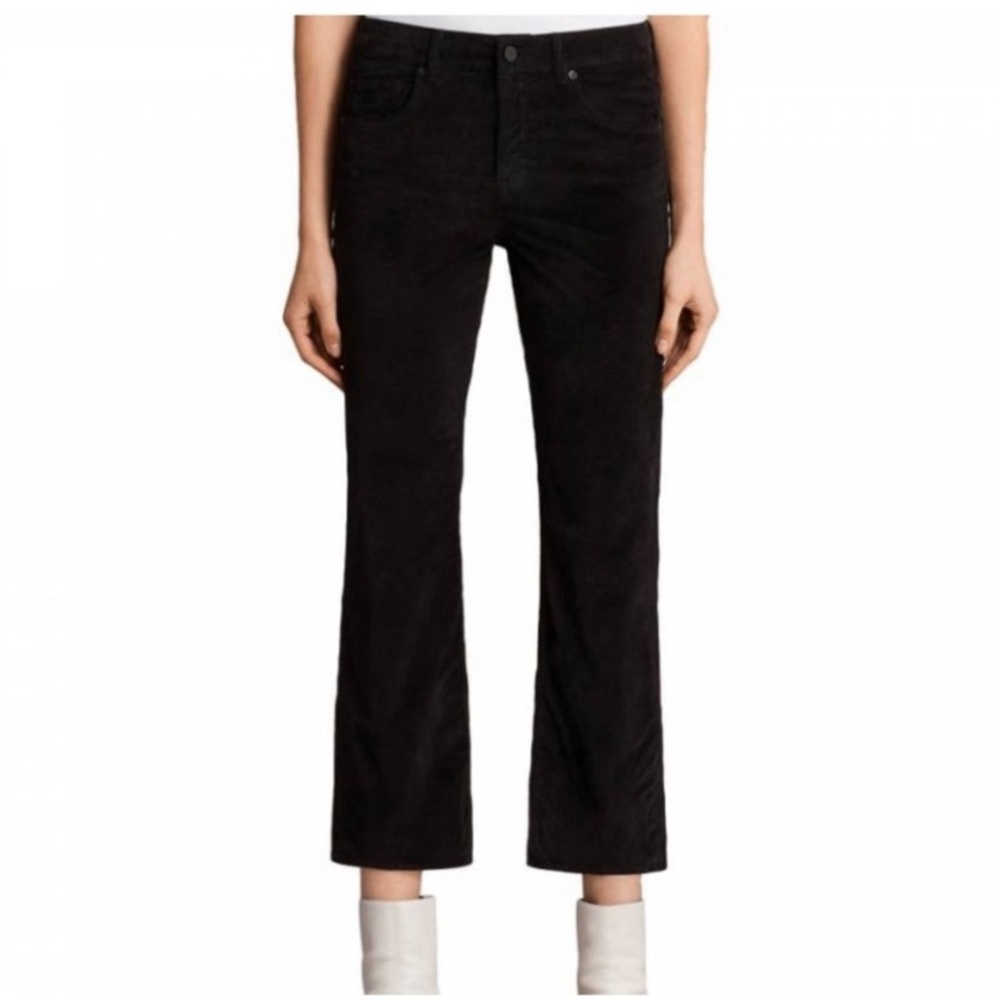 All Saints Heidi Velvet Cropped Jean, good used condition, no flaws